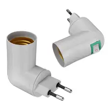 EU Plug PP к E27 Base Soket конвертер-Сплиттер лампа база адаптируется к E27 ночник с выключателем питания