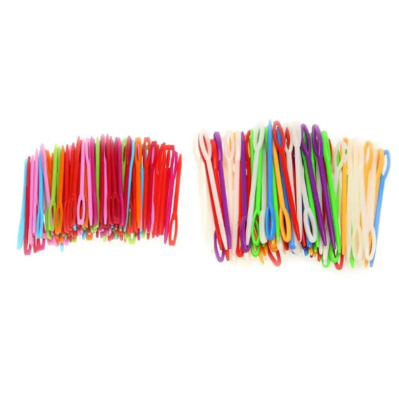 Plastic Sewing Needles Wool Sweater Knitting Wool Tools Pointed