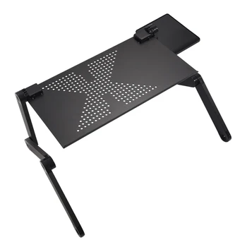 

HOT SALE Portable Foldable Adjustable Laptop Desk Computer Table Stand Tray For Sofa Bed Black