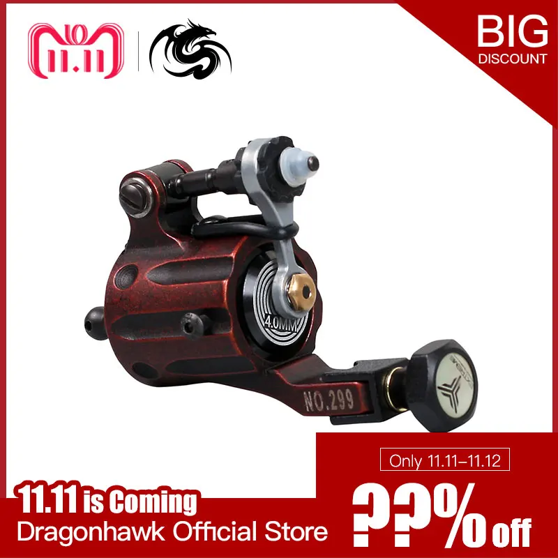

Dragonhawk High Quality Adjustable Stroke Direct Drive Rotary Tattoo Machine Free RCA Cord For Tattoo Supply