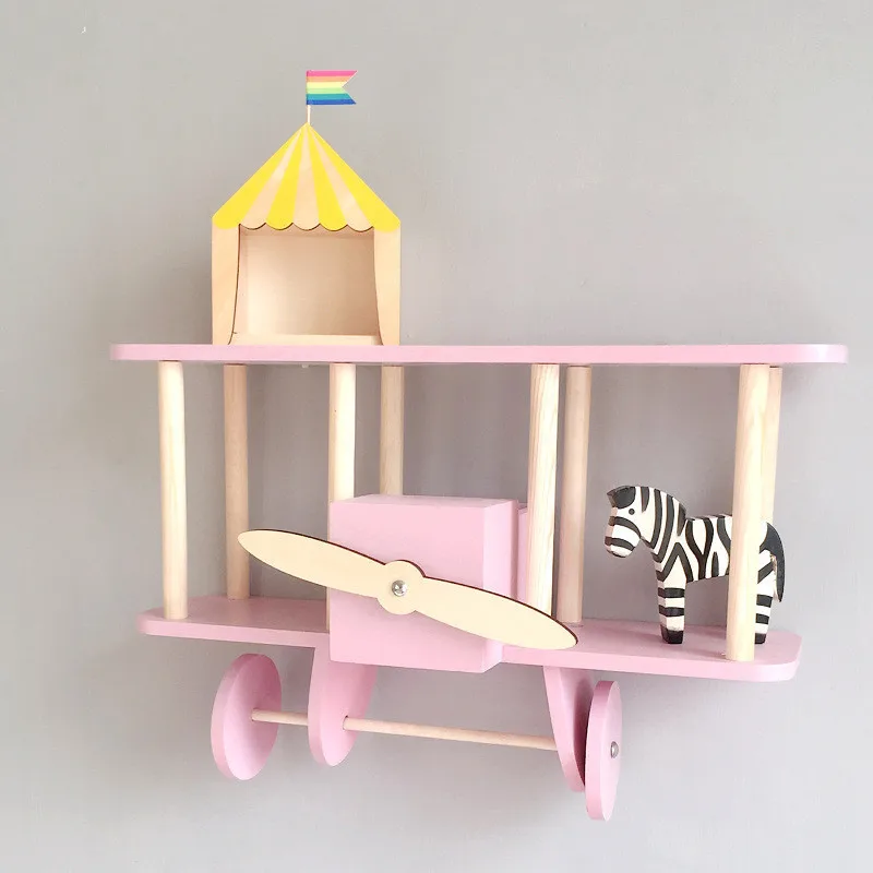 

Creative Wooden Airplane Shelf Medium Airplane Nursery Baby And Child Room Wall Decoration Birth Idea Gift 100% Handmade Gifts