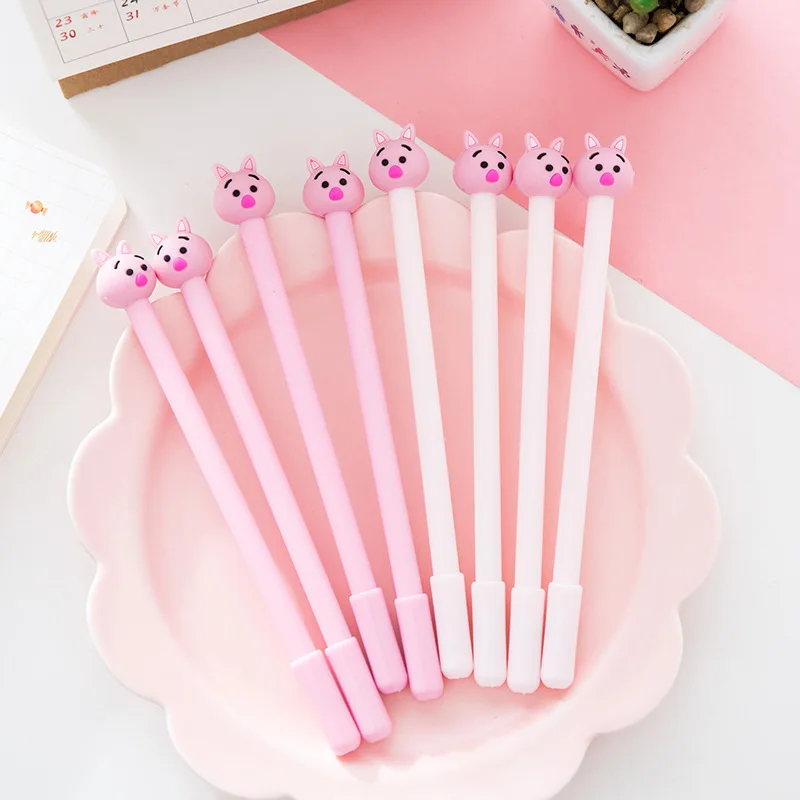 

Cute Pink Pig Gel Pen 0 38mm Pen Carbon Black Pen Students Supplies Stationery Prize