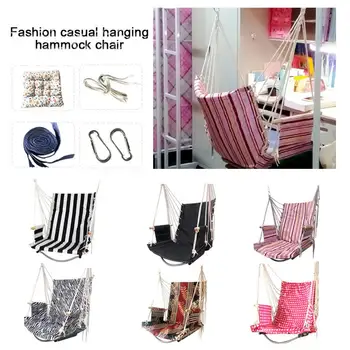 

Hanging Rope Hammock Chair Swing Seat for Indoor Outdoor Spaces Fashion casual hanging hammock chair