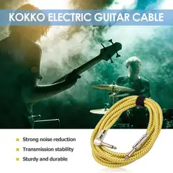 Kokko электронные гитары кабель желтый соединительной линии шум снижение 6,35 мм