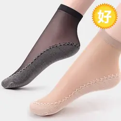 Сексуальные кружевные сетчатые шелковые носки в сеточку Из Фруктового волокна, прозрачные эластичные тонкие женские носки из пряжи, 1 пара