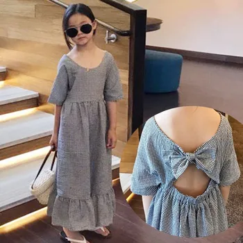

Long Dresses Casual Summer Spring 2019 Teen Girl 100% Cotton Children Dress Maxi Long Kids Clothing Mother And Daughter Clothes