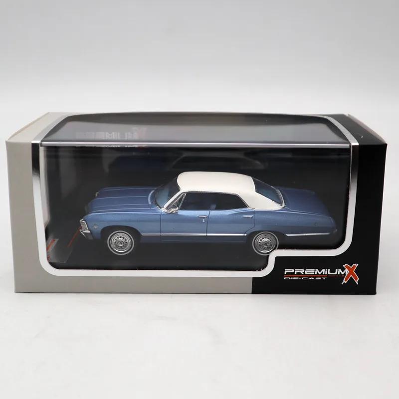 Премиум X 1:43 Chevrolet Impala Sport Sedan 1967 синий металлик PRD559 литье под давлением модели автомобилей Ограниченная серия Коллекция