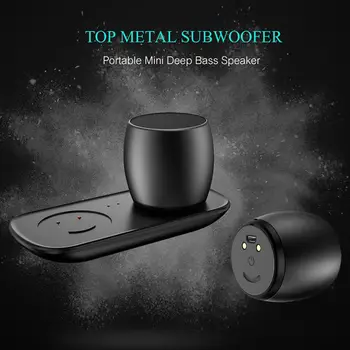 

Wireless Metal Bluetooth Speaker Mini Stereo Speaker Twins Speaker Card Insert Subwoofer Computer Portable Speaker Dropship