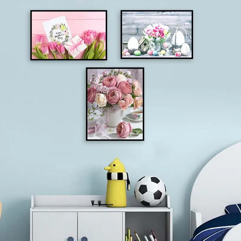 

New DIY Diamond Painting Flower Pattern Full Diamond Modern Home Decoration Painting Living Room Mural Painting Poster