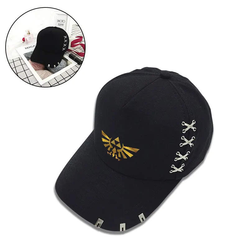 

Suncomics Hot Game The Legend of Zelda Fashion Black Baseball Cap with Ring Outdoor Sport Caps Snapback Hats Adjustable