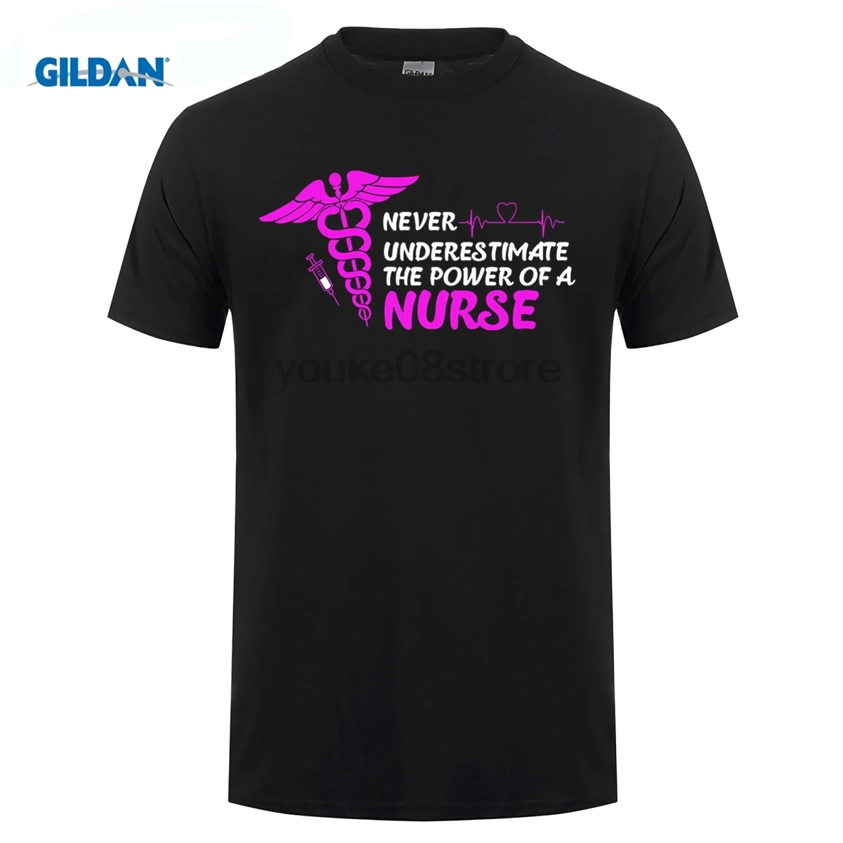 

GILDAN Cotton O-neck printed T-shirt Nurse Funny T-shirt Job title for men