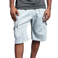 Для мужчин Летние повседневные шорты-карго свободные карманы шорты для женщин Хлопок Фитнес по колено мужской плюс размеры мотобрюки треники Homme