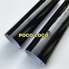 Rolo de vinil preto adesivo brilhante, rolo de folhas de vinil pretas enorme adesivo brilhante