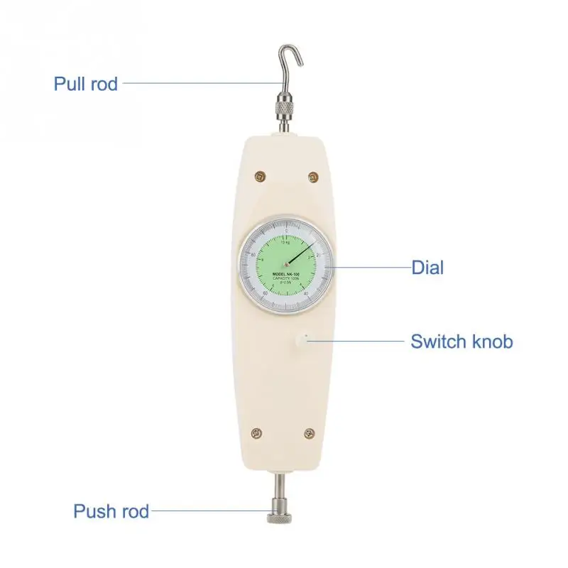 Горячая! 10N аналоговый динамометр, измеритель силы, тестер, толчок, измеритель силы