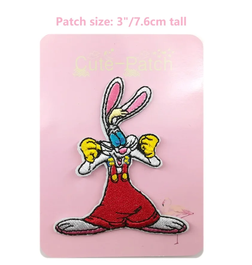 

Who Framed Roger Rabbit Patches Embroidered Iron or Sew on Badge Applique Movie Souvenir Retro DIY Bunny Costume Retro