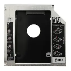 Лидер продаж универсальный алюминий мм 2,0 мм SATA 12,7 2nd HDD Caddy 2,5 "HDD корпус SSD корпус для тетрадь мм DVD-ROM ODD 12,7 Optibay
