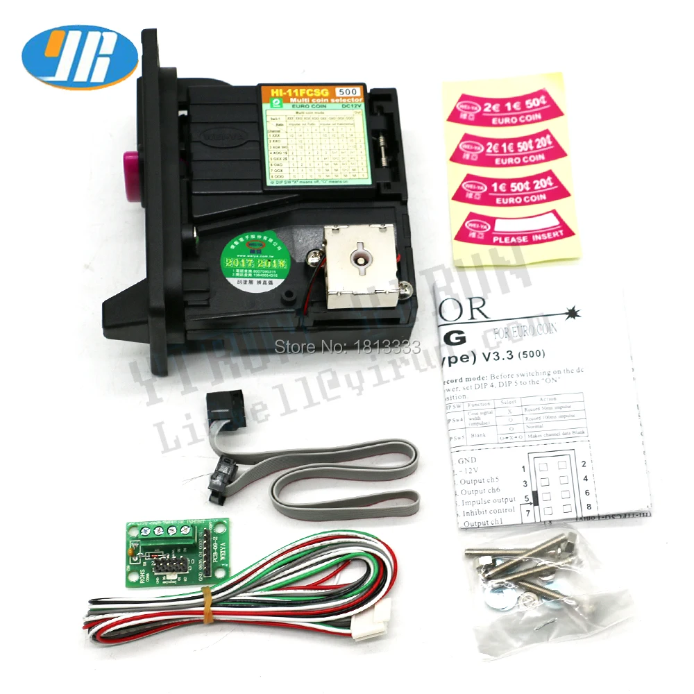 

Original WEIYA Multi coin acceptor 6 type coin Selector Vending machines arcade part Euro currency selector