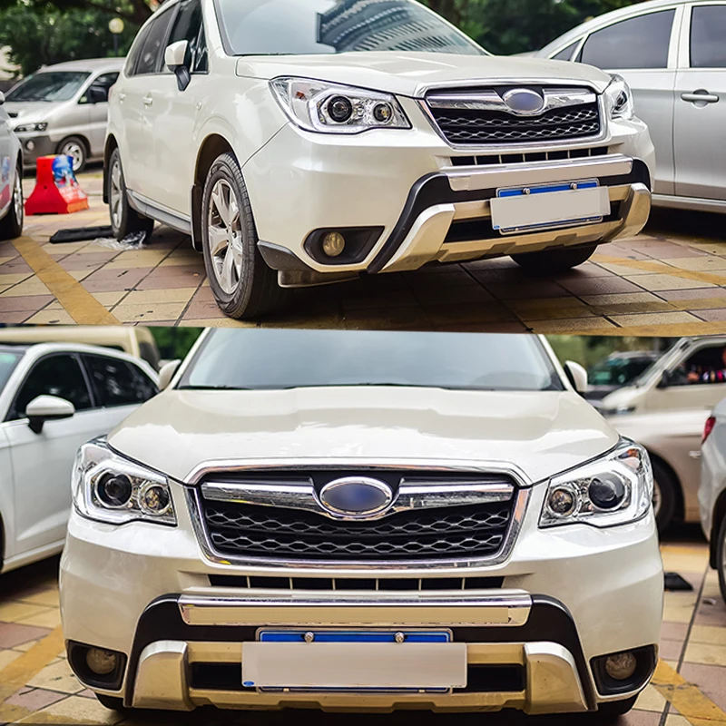 Roadot фары в сборе для Subaru Forester 2013 2016 светодиодный DRL H7 D2H Hid вариант Ангел глаз Bi