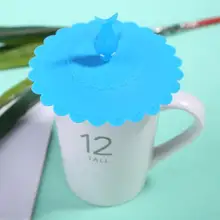 Милые с изображением морских рыб и силиконовая крышка для стакана из Пылезащитная защита от утечек Чай Кофе уплотнение крышки герметичные принадлежности крышка Термальность изоляционные чашки крышки