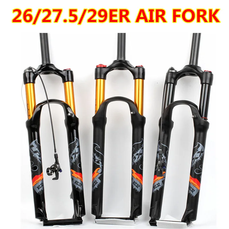 

Fahrrad luft gabel 26 27,5 29 ER MTB berg suspension gabel luft widerstandsfahigkeit ol dampfung line lock fur uber SR SUNTOUR E