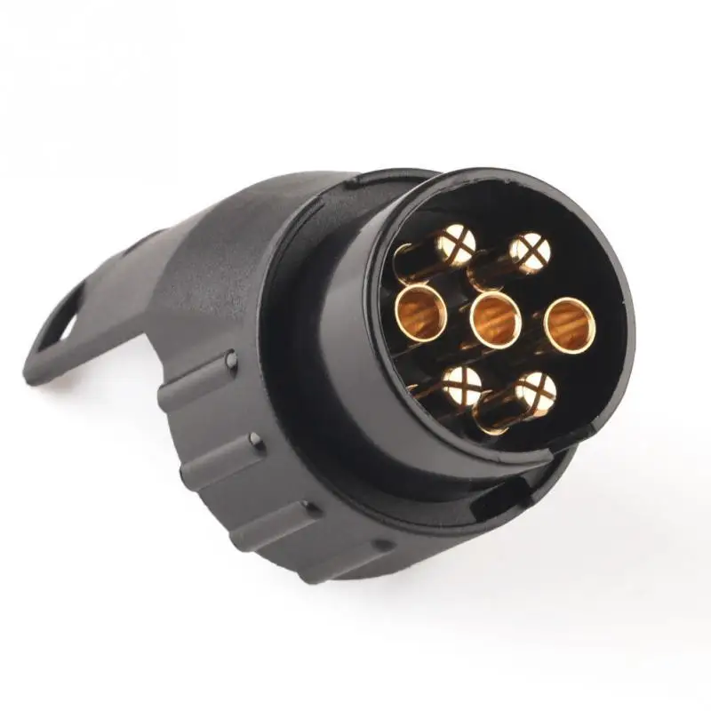 

7 Pin to 13 Pin Trailer Towing Vehicle Socket Plug Adapter Connector BLACK Towing Socket Converter Adapter 12V Trailer Caravan