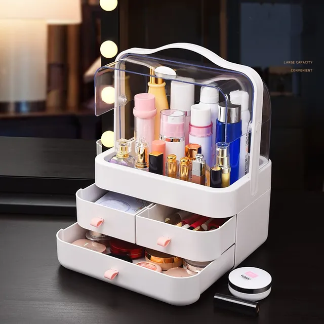 Plastic Cosmetic Drawer Storage Box Makeup Holder Organizer Box