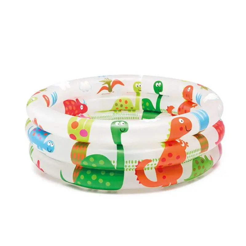 

33L Water Storage Capacity Baby Bathtub Cartoon Dinosaur Print Inflatable Bathtub Baby Kid Round Swimming Pool for Baby Kid Gift