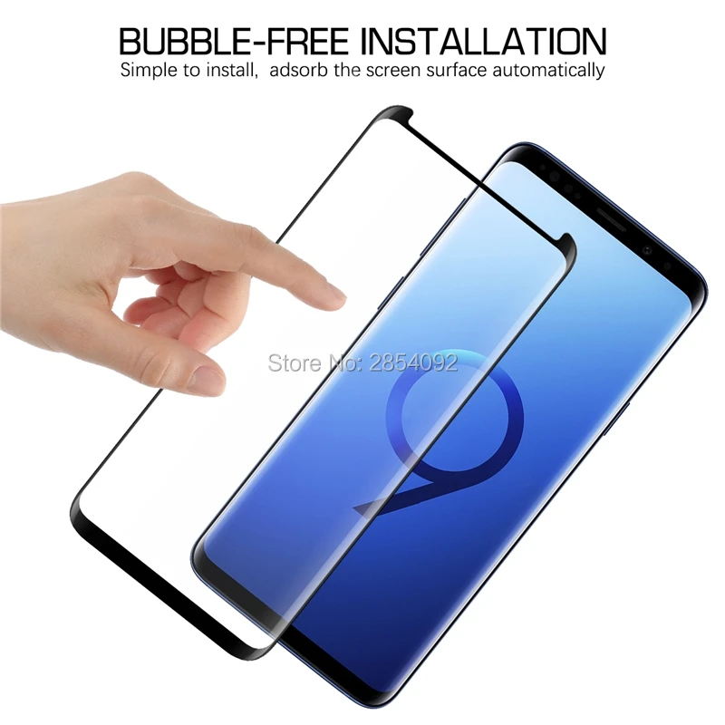 3D изогнутое закаленное стекло для Samsung Galaxy S8 S9 полное покрытие 9H Защитная пленка