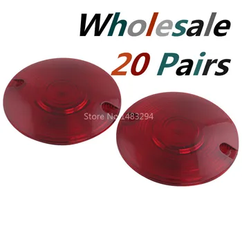 

20 Pairs Wholesale Motorcycle Red Lens Cover Turn Signal Lights Fits For Harley Touring Road King Glide 86-16