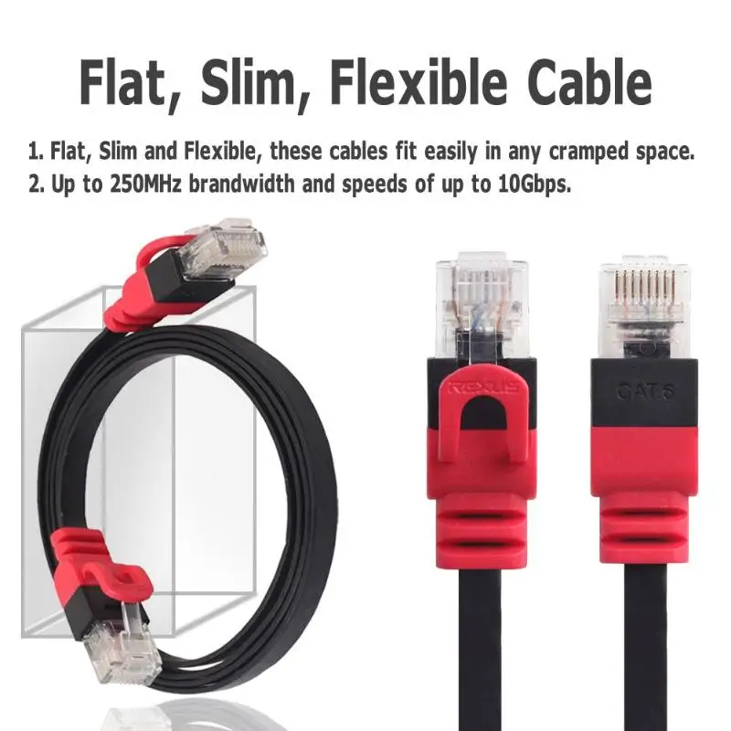 Ethernet кабель плоский дизайн CAT6 кабели RJ45 Lan сетевой патч корд для ПК компьютера