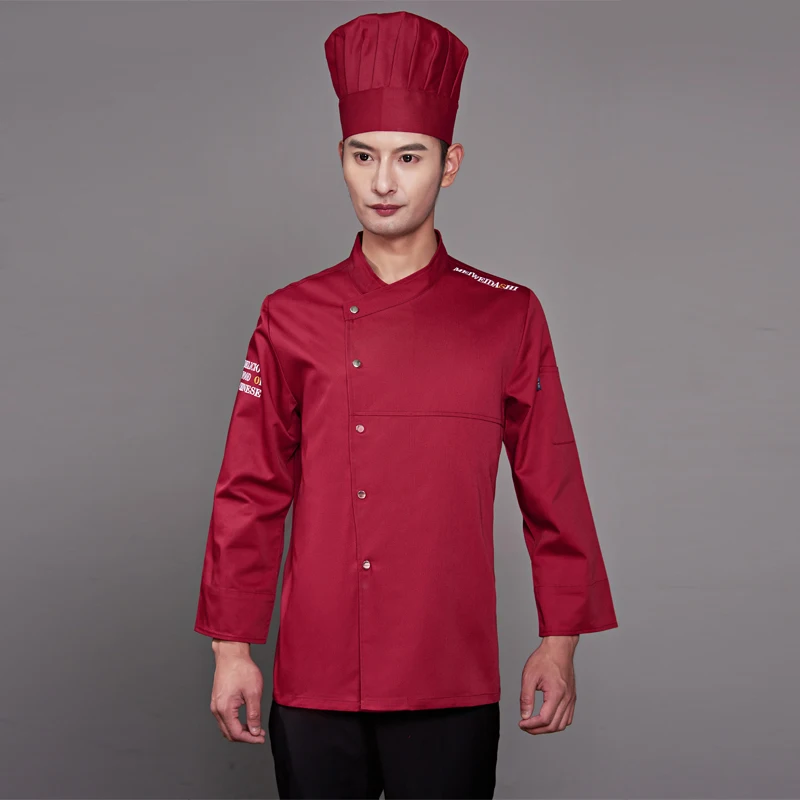 Chef's Work Clotheswaiter's Clothes Kitchen Staff Uniforms Cook Uniform Chef Summer Man Long Sleeve | Тематическая одежда