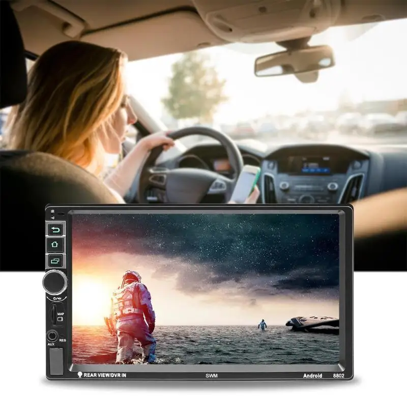 SWM 8802 täiustatud versioon 2din 7in Android 7.1 autovideo MP5 mängija GPS FM tahavaatepeegliga autoraadio mängija kaameraga_voghion.com