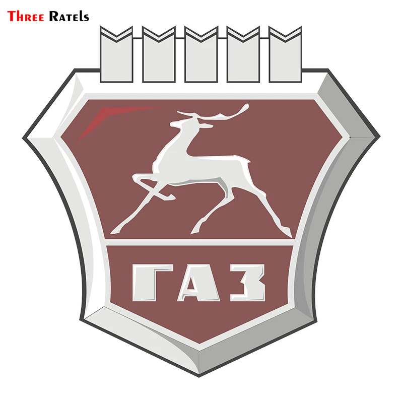 

Three Ratels TRL716# 15x15cm gaz deer Shield colorful car sticker funny car stickers and decals styling removable