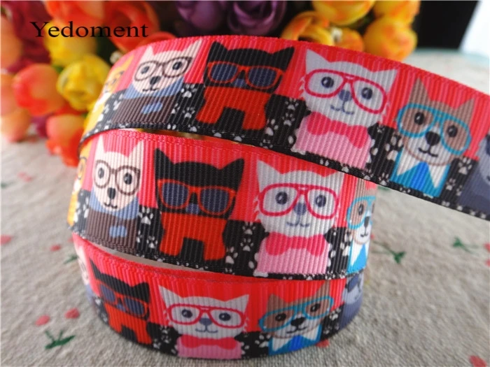 

16041926, new arrival 7/8'' 22mm 10 yards animal printed grosgrain ribbons cartoon ribbon handmade hair bows