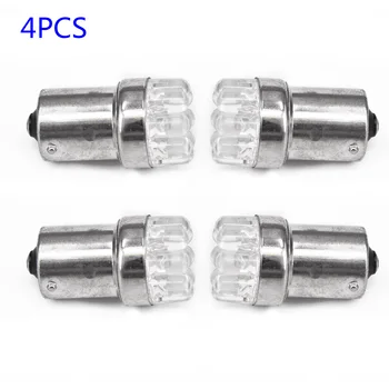 

4PCs Amber Car 1156 Tail Brake Turn Signal 9 LED Bulb Lamp Light BA15S DC 12V