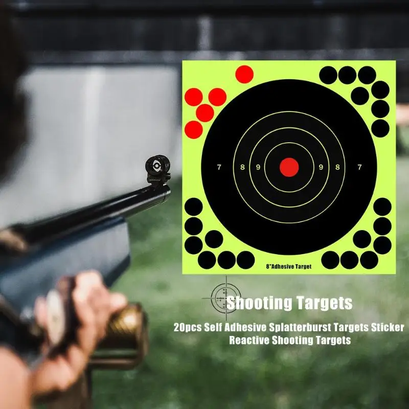 20 قطع الذاتي لاصق Splatterburst أهداف ملصقا رد الفعل الأهداف 20 قطع الذاتي لاصق Splatterburst أهداف ملصقا رد الفعل الأهداف