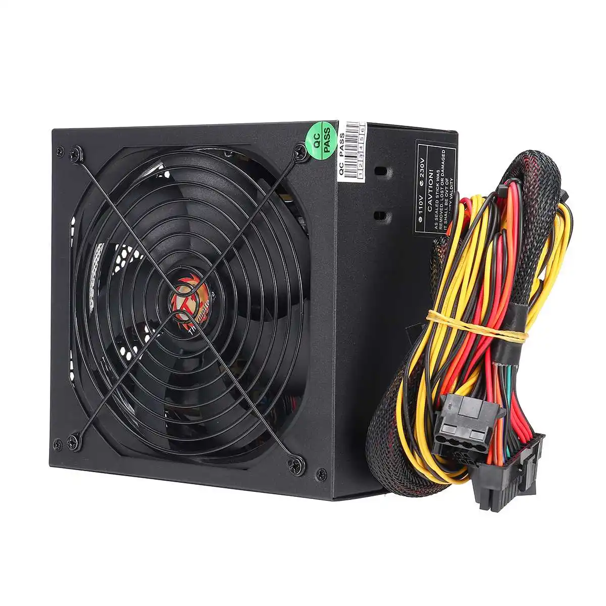 650 W وحدة إمداد الطاقة للكمبيوتر مع 14 سنتيمتر LED مروحة كاتمة للصوت 110 ~ 220 V 24 دبوس PCI SATA ATX 12 V PC مصدر إمداد الطاقة لسطح المكتب