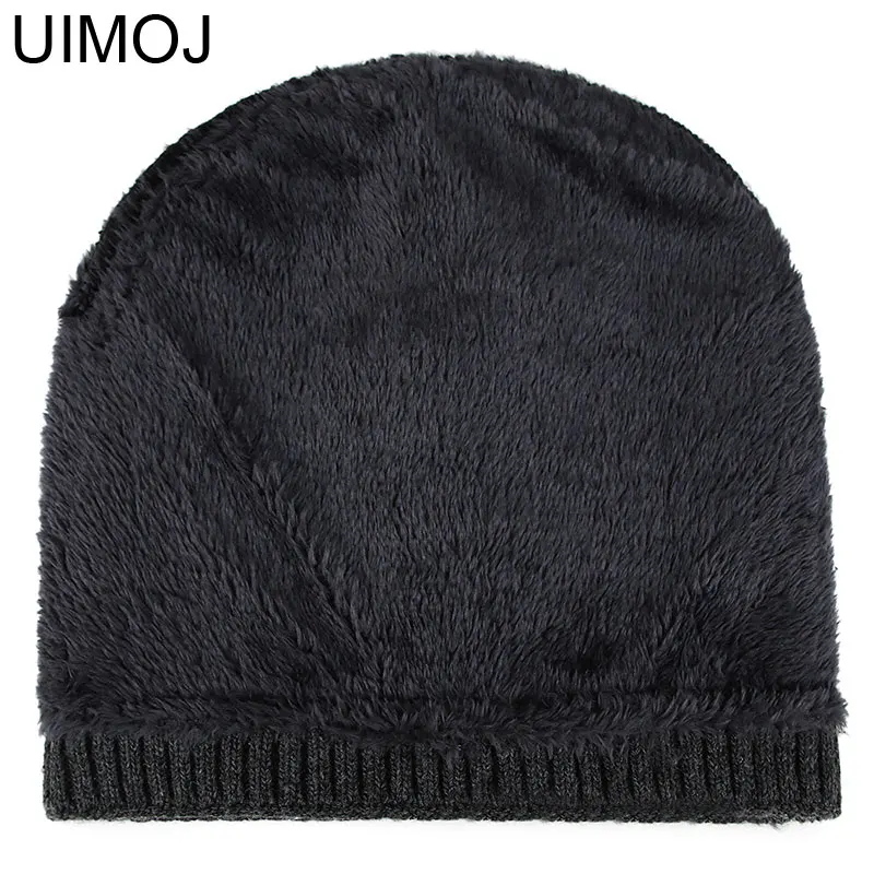 UIMOJ 2 шт. один комплект шеи теплый вязаный зимний головной убор ветрозащитные шапочки с шарфом для мужчин