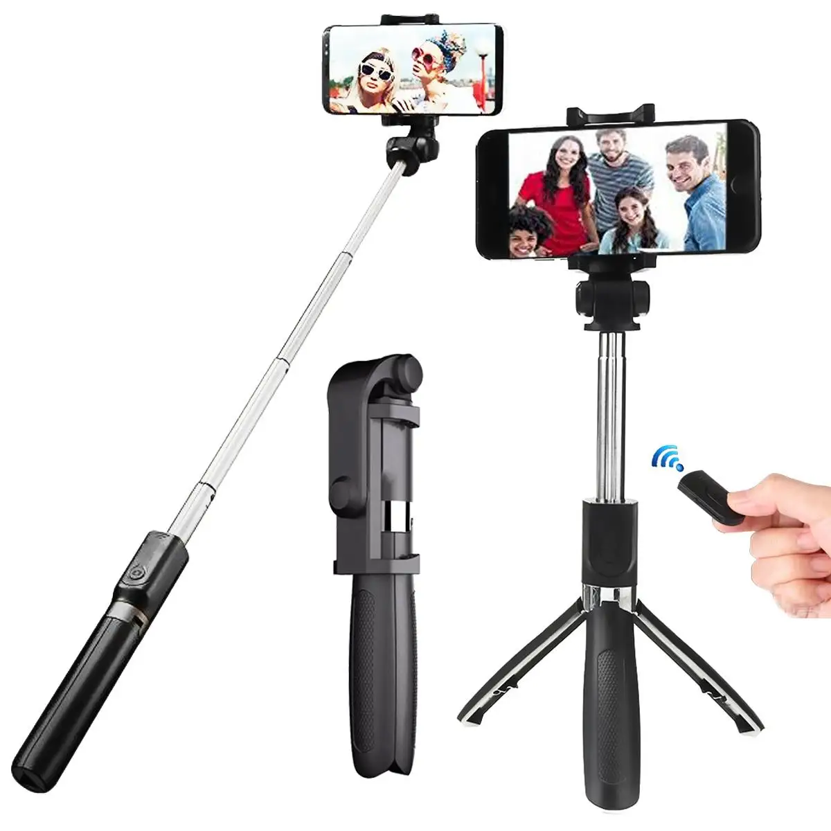 

Mini Handheld Remote Selfie Stick bluetooth Tripod Monopod Extendable Live Streaming for iPhone X 8 7 Plus for Samsung