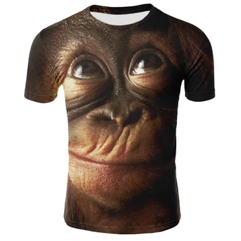 

Monkey tshirts orangutan print tee shirt 3D printing men's tshirt cute animal monkey leisure tshirt summer short sleeve tshirt
