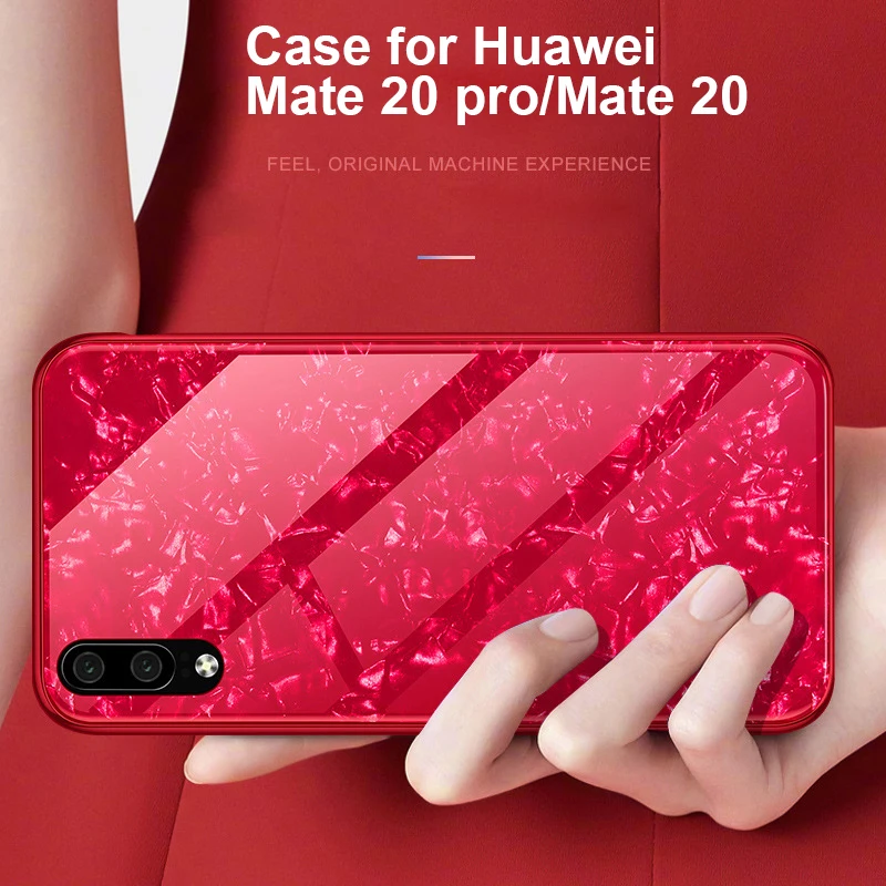 Чехол для huawei mate 20 pro чехол мягкий из ТПУ и силикона с закаленным стеклом