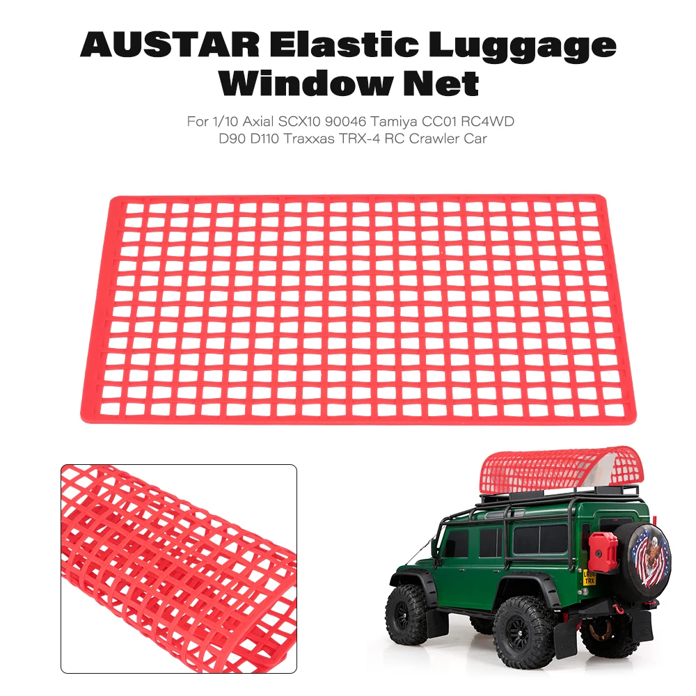RC Car Elastic Luggage Net RC Truck Cargo Window Net for 1:10 Axial SCX10 90046 Tamiya CC01 RC4WD D90 D110 Traxxas TRX-4