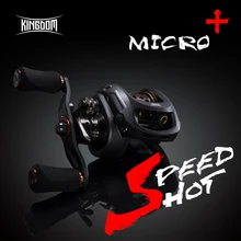 Kingdom SPEED SHOT MICRO 2019 New Double spool 6.5:1 High Speed Baitcasting Reel Ultralight 12+1 Ball Bearings Fishing Reels