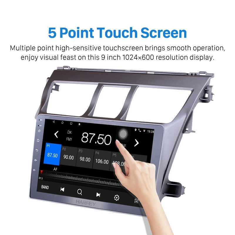 Sale Harfey Android 8.1/7.1 9" 2Din Car Radio For2007-2009 2010 2011 2012 Toyota VIOS Head Unit WiFi Stereo GPS Multimedia Player 2