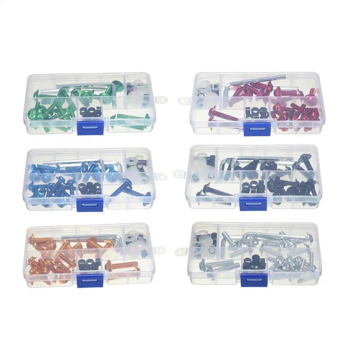 

64pcs Motorcycle Sportbike Fairing Bolt Kit Body Fasteners Clip Screws fit for Honda for Yamaha for Suzuki for Kawasaki