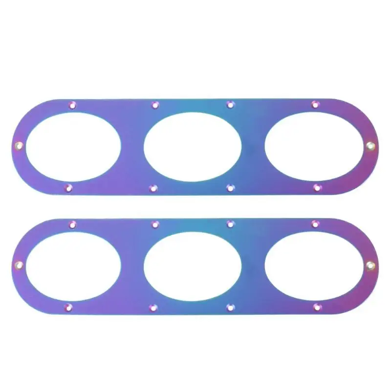 2 piezas Universal de aleación de aluminio parachoques trasero carrera aire desviación difusor paneles partes exteriores parachoques
