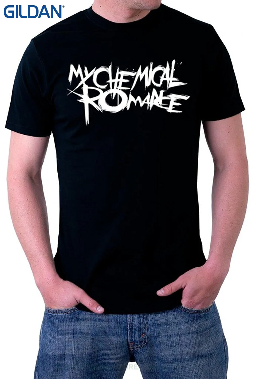 Print T Shirt Men Brand Clothing My Chemical Romance Band Logo Symbol T shirtin TShirts from