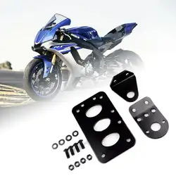 Металлический мотоцикл Алюминиевый задний фонарь номерной знак кронштейн измененный Ретро номерной знак рамка черный