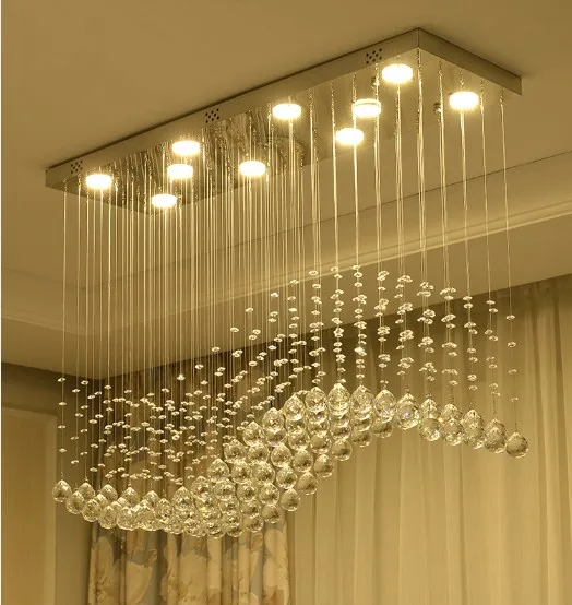 

LED Modern Creative Ceiling Light Luxury K9 Crystal Lighting Fixture Stairs Restaurant Living Room Lighting Engineering Light