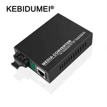

KEBIDUMEI Portable RJ45 To SC Connector Multimode Duplex Fiber Wavelenth 850nm 2km 10/100Mbps Fiber Optical Media Converter